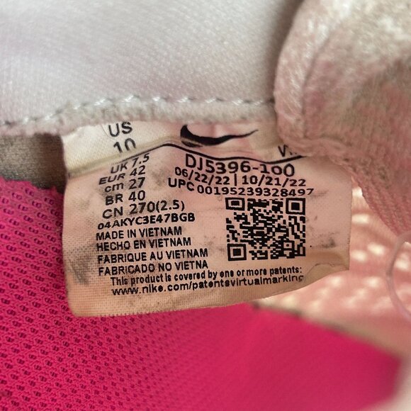 Nike React Infinity Run Flyknit 2 Athletic Running Shoes Womens 10 Pink Blast - Picture 9 of 10